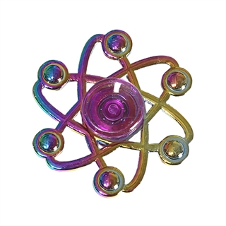 Farverig fidget spinner atom